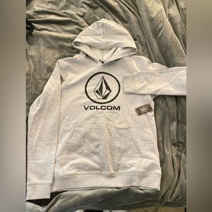 VOLCOM boys XL lightweight Hoodie - grey BNWT hooded sweatshirt kids summer